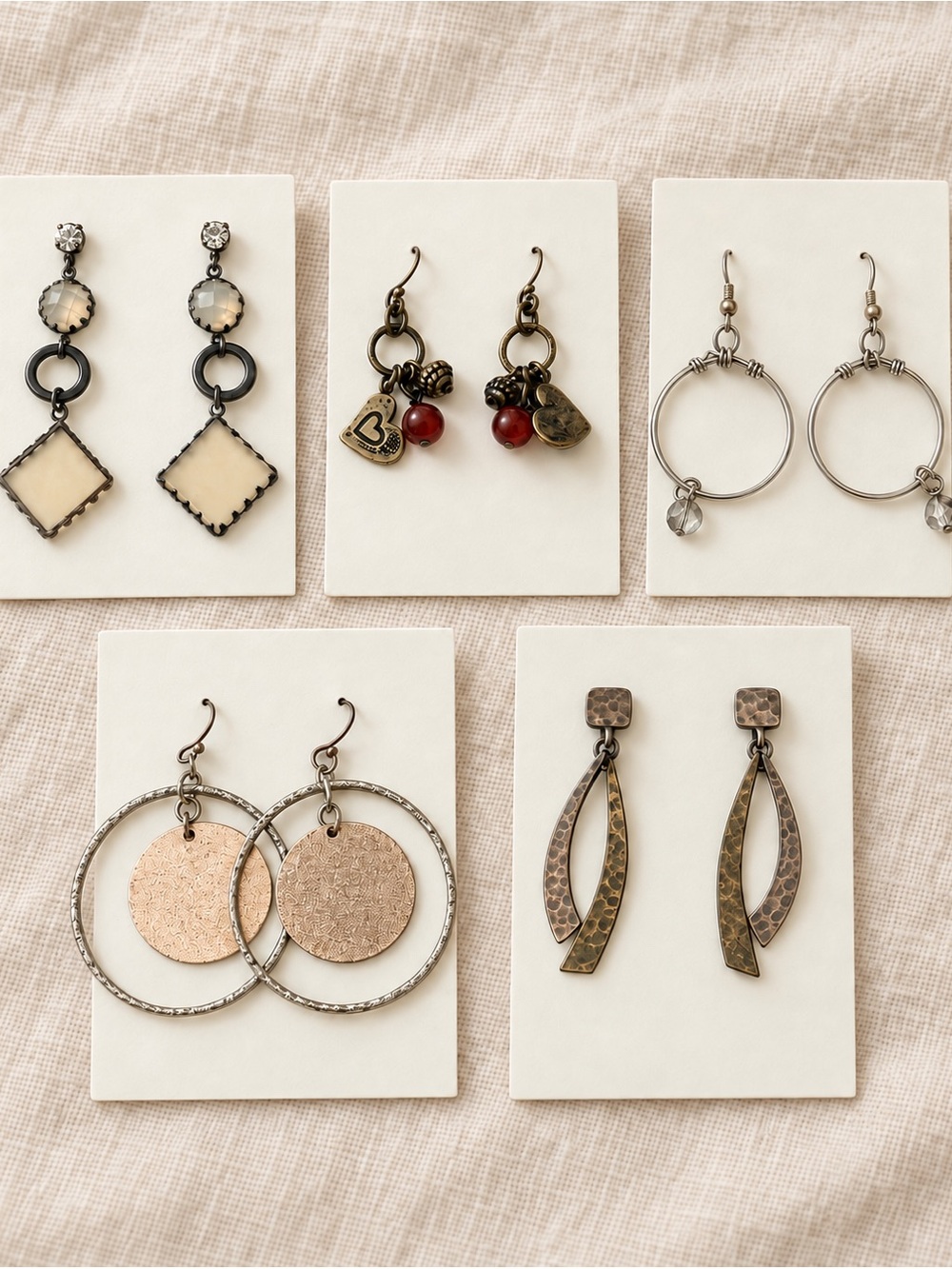 Romantic BoHo Earring Set - 5 Pairs